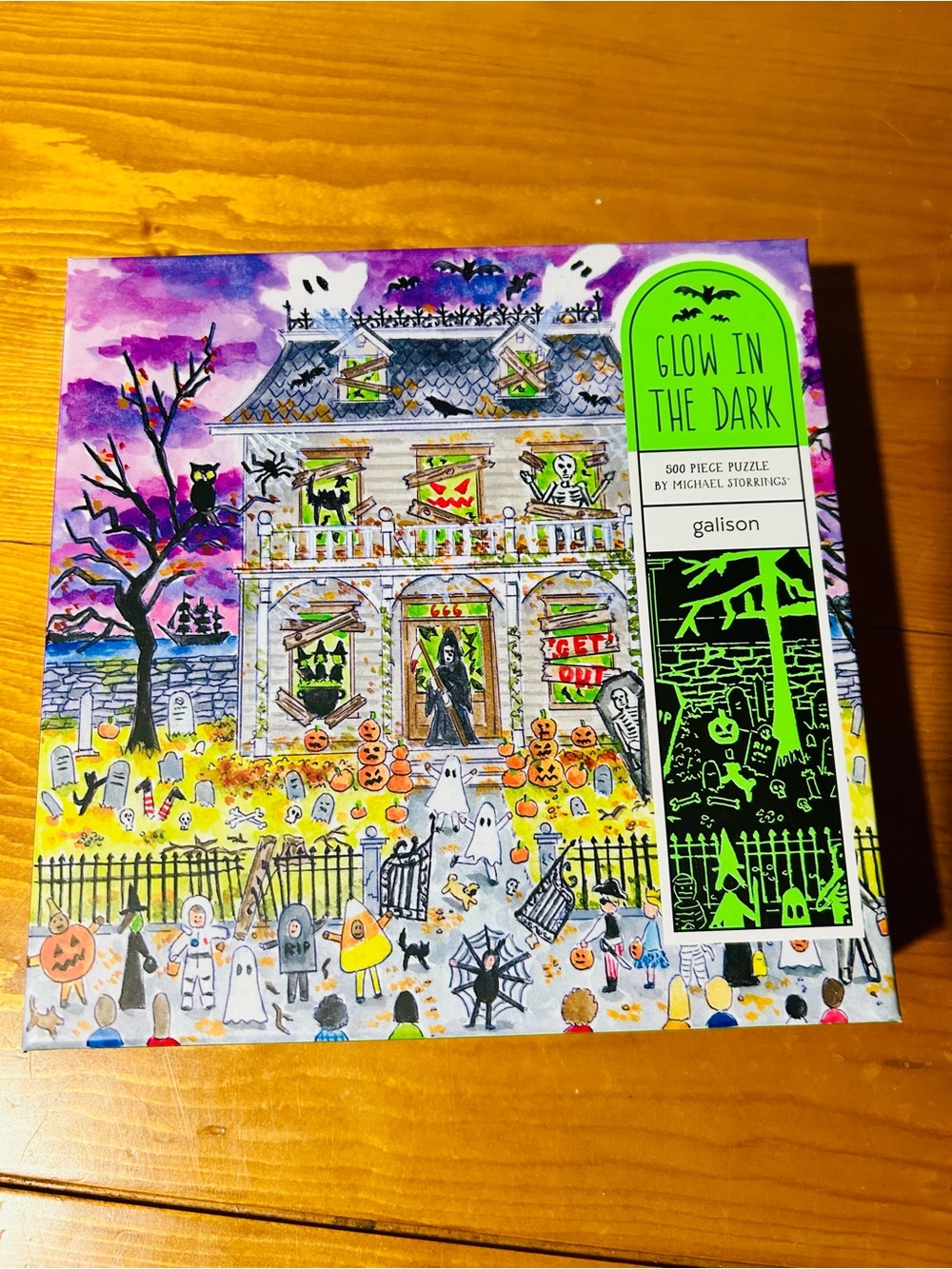 Galison Glow-in-the-Dark Halloween House Puzzle - 500 piece
